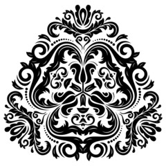 Orient Vector Pattern. Abstract Ornament. Black and white colors