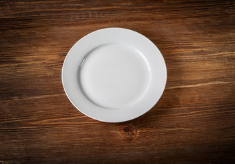 Empty white plate