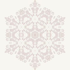 Damask Vector Pattern. Orient Pink Ornament