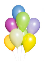 Colorful Balloons on White Background - 76074961