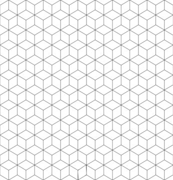 Gray and white cubes seamless pattern