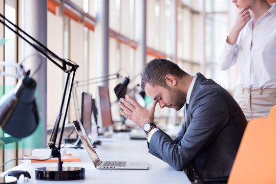 frustrated young business man