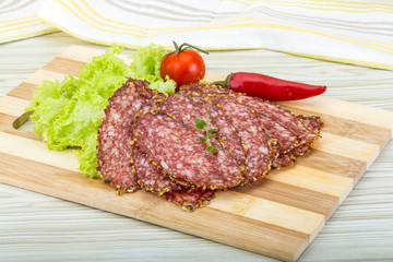 Sliced salami