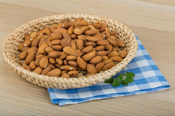 Almond in the bowl