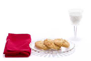Macadamia Nut Cookies and Milk