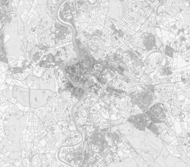 Roma mappa cartina vista satellitare disegno - obrazy, fototapety, plakaty