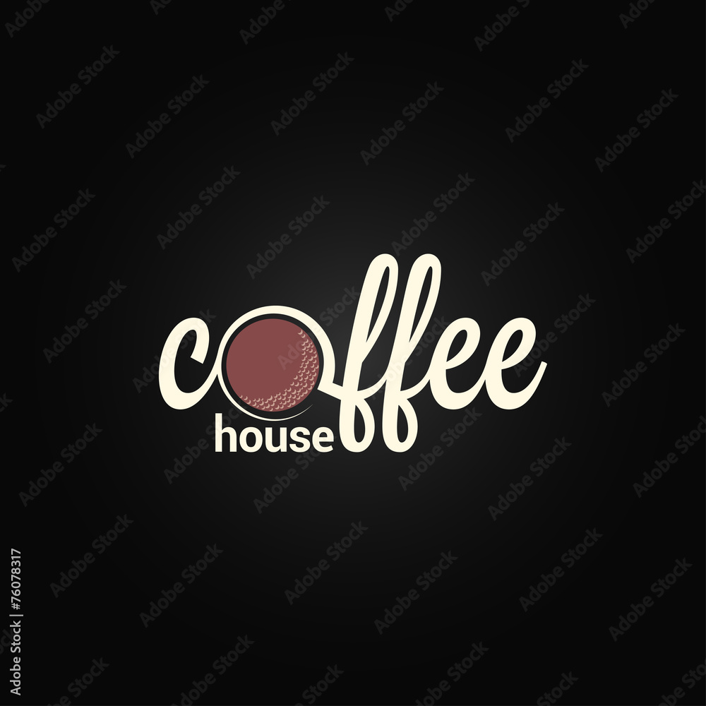 Wall mural coffee label design background