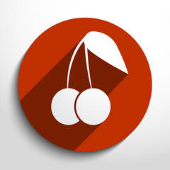 Vector cherry web icon.