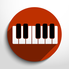 Vector piano keys web icon.