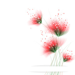 Naklejka premium Vector background with flowers