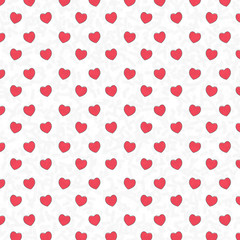 heart background on scribble abstract pattern white. Vector