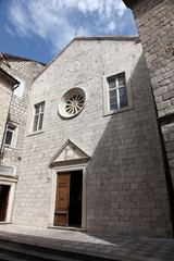 Fototapeta na wymiar Catholic Church of the Saint Clare in Kotor, Montenegro