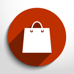 Vector shopping basket web flat icon.