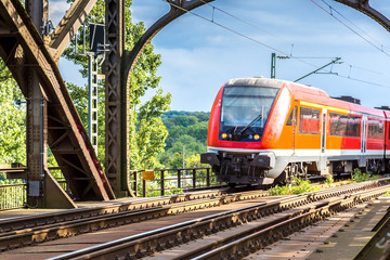 Electric locomotive in Frankfurt
