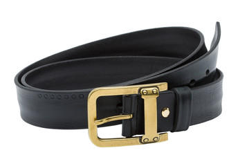 Black men leather belt