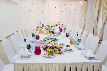 Banquet facilities table setting