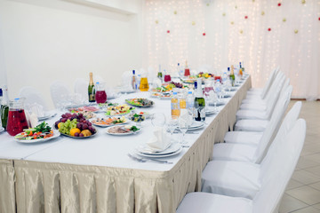 Banquet facilities table setting