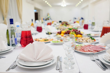 Banquet facilities table setting