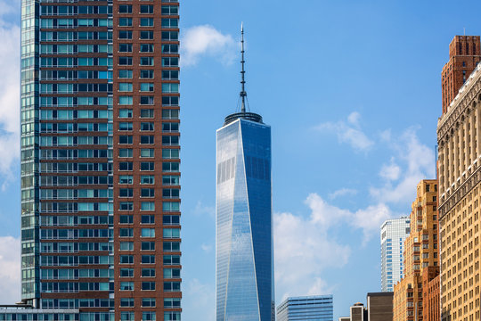 Lower Manhattan new skyline Freedom Tower US