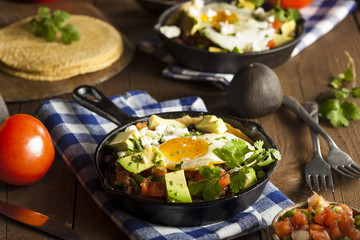 Homemade Heuvos Rancheros with Avocado