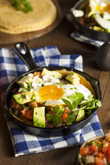 Homemade Heuvos Rancheros with Avocado