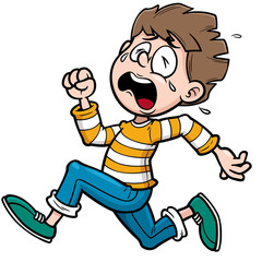 Vector illustration of Boy running