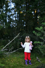Girl in the  forest