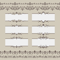 Vintage Vector Frame Border Set