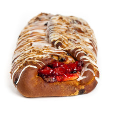 Holiday Bread With Cherries and Chocolate. Selective focus.