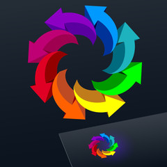 Obraz premium Vector sign. Logo for Business, Media, Technology