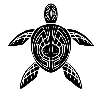 Black Silhouette : Turtle Symbol
