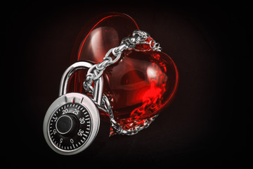 Heart in Lock and Chain