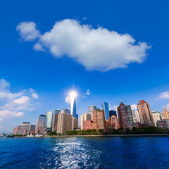 Obraz premium Manhattan skyline New York sunshine US
