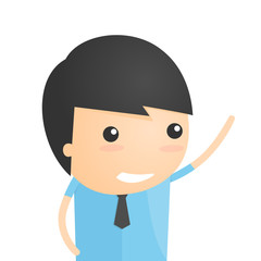 Businessman show hand presentation