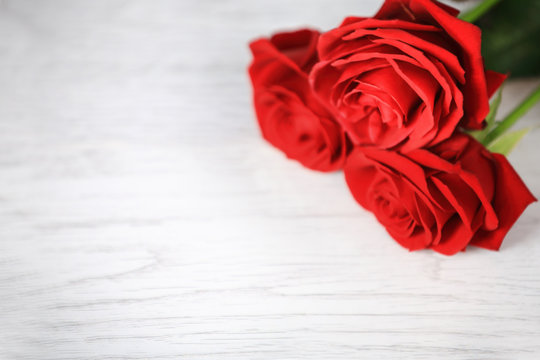Valentine's day background with red roses