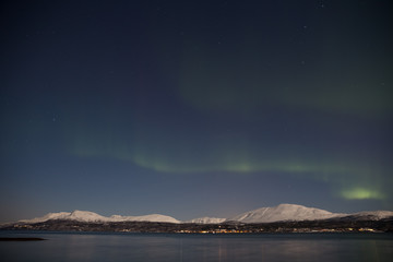 Naklejka na ściany i meble Northern lights in Norway