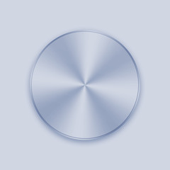 Light blue metal knob button