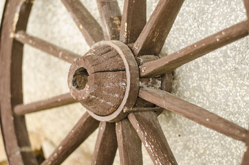 old wheel for decoration