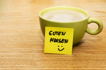Kaffeetasse, Kaffee, Bio-Kaffee, Notizzettel, Post-It,