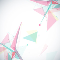 Vector geometric background with polygonal abstract shapes,