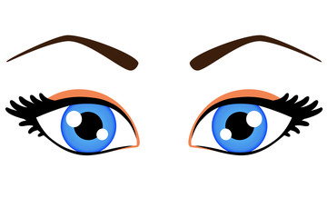 Female blue eyes