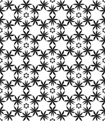 Black and white seamless pattern, abstract background.