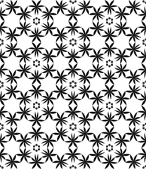 Zelfklevend Fotobehang Black and white seamless pattern, abstract background. © noppanun