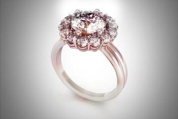 Beautiful jewelry rings (high resolution 3D image).