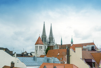 Fototapeta premium Beautiful medieval architecture of Regensburg, Germany