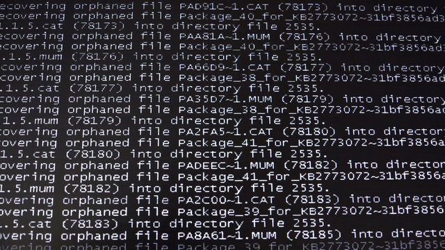 Failure, failure of the computer. A system restart. 4K.
