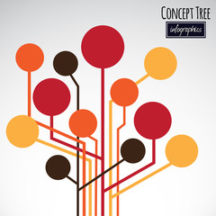 Concept tree. Creative vector art.