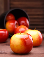 red ripe apples