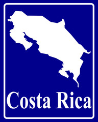 Obraz premium silhouette map of Costa Rica