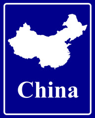 Obraz premium silhouette map of China